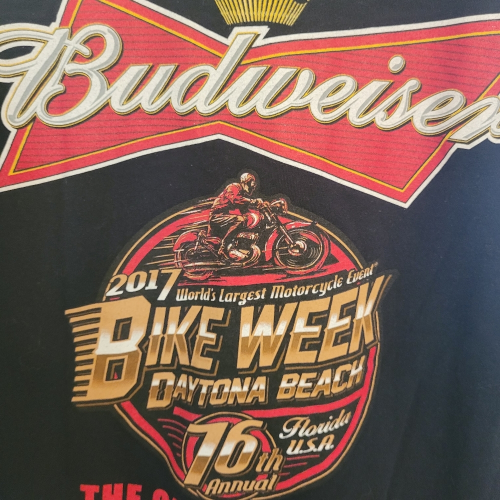 Budweiser bike week t shirt